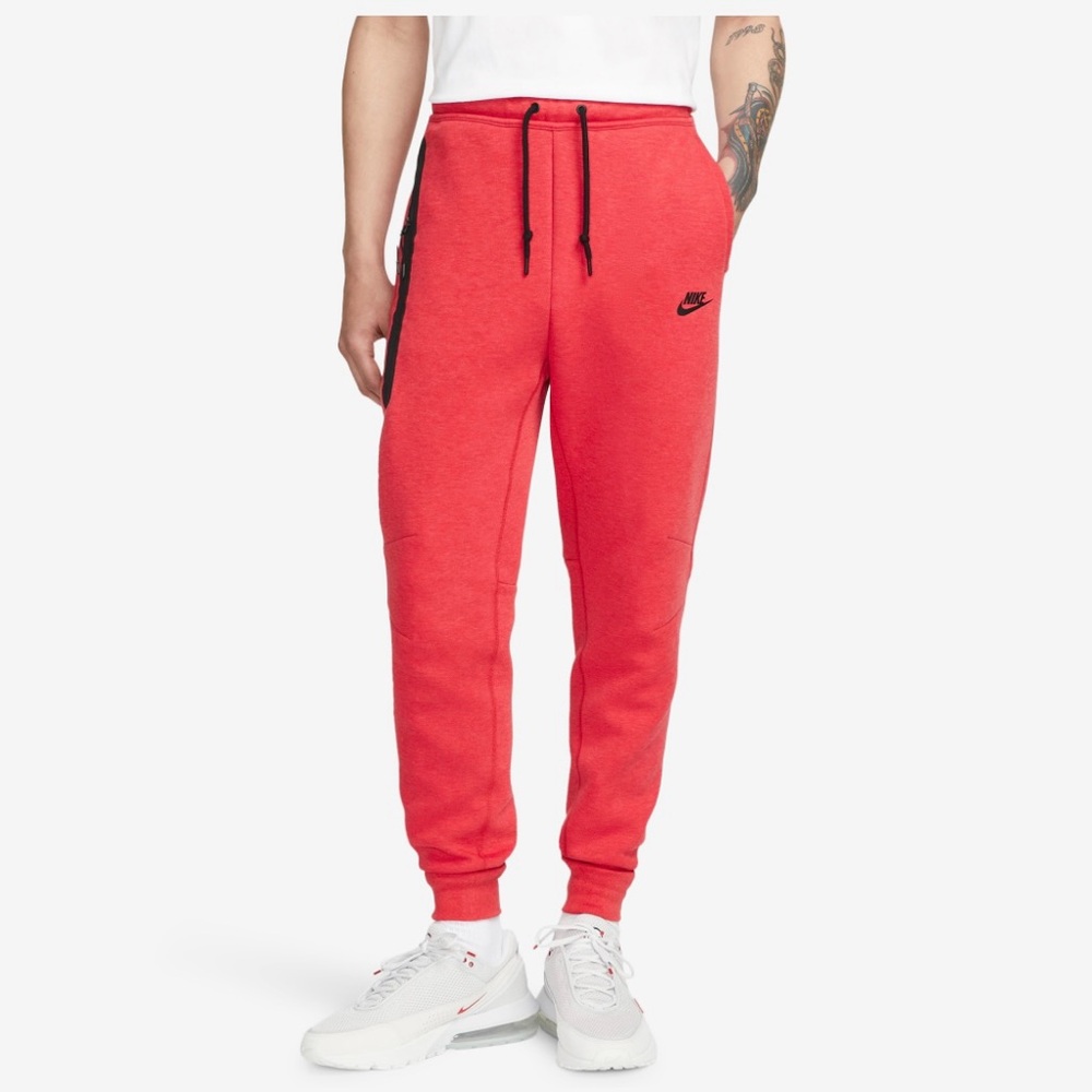 Nike Men's Red Nike tech fleece Jogger Pants, 2XL